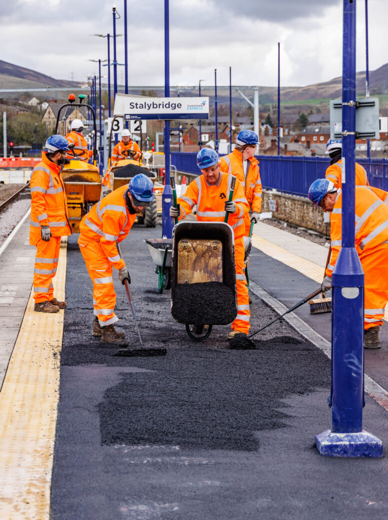 Stalybridge platform resurfacing